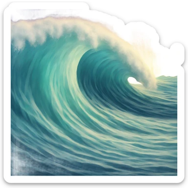 ocean waves sticker