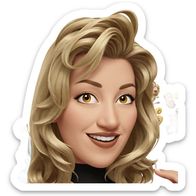 smiling blonde girl portrait sticker