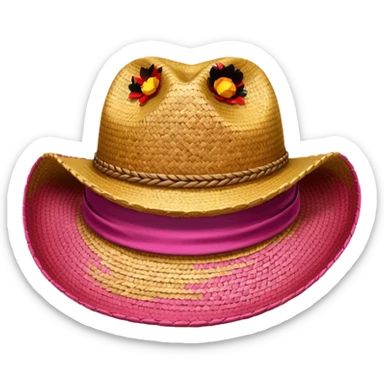 Sombrero de paja de la serie one piece sticker