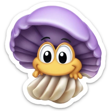 Clam with Mickey ears sticker