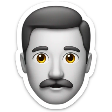 Homme avec une petite moustache carré sous le nez sticker