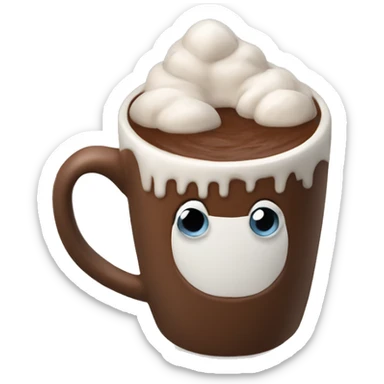 Hot chocolate in a mug sticker