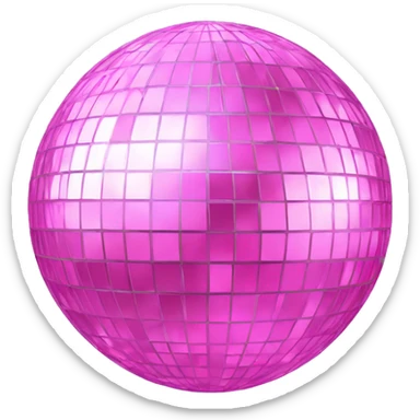 Pink pastel disco ball sticker