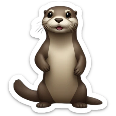 Otter saying « debout » sticker
