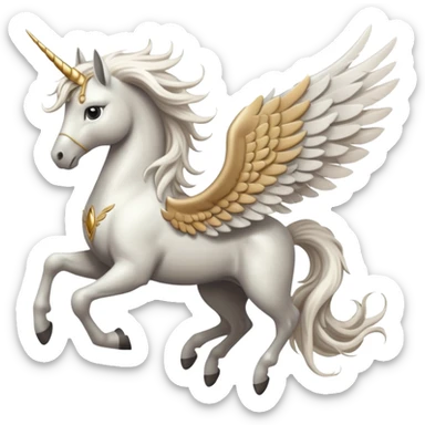 Whimsical pegasus  sticker