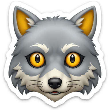 Tráeme una imagen de un lobo enojado sticker
