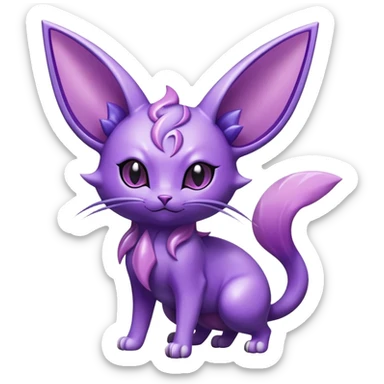 Shiny Exotic Espeon-Delcatty-Nidorino-Hybrid-Creature sticker