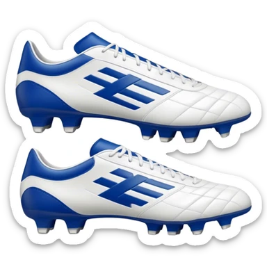 Cinematic Realistic image of a pair of soccer boots featuring finely detailed synthetic and leather textures, vibrant accents and dynamic design elements, illuminated by bright, field-side lighting that captures their sporty essence sticker