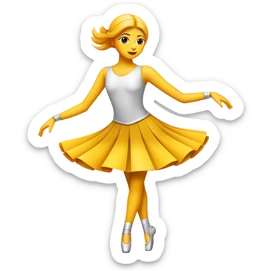 Humanless emoji for Contemporary Dance: bright modern clothing, abstract shapes, movement lines, and stage lighting with spotlights. The icon should convey the expressive and dynamic nature of contemporary dance, focusing on style and energy. Transparent background. sticker