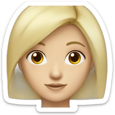 Female robot blond hair hazel eyes Slavic sticker