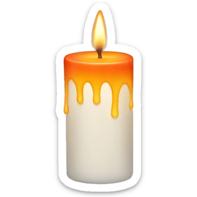 fall candle sticker