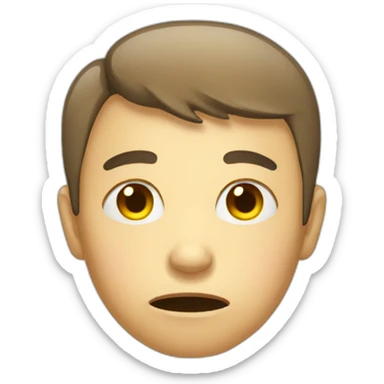 tearful person aplogising sticker