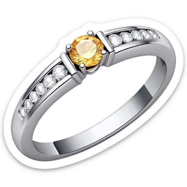 glitter white diamond married ring sticker