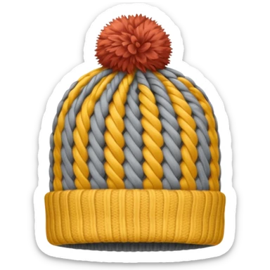 Winter Knit Hat gray sticker