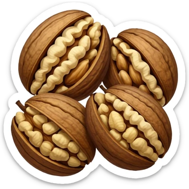 Walnut nuts sticker