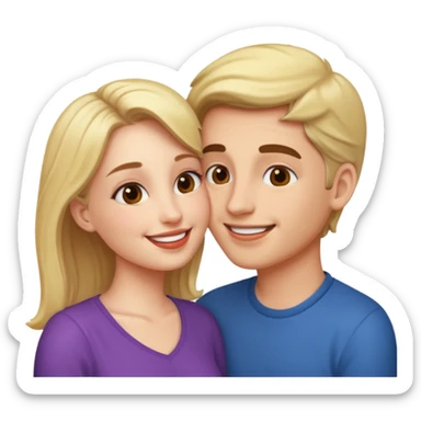 Lip kiss gf bf sticker