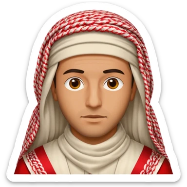 Emoji for a man wearing a Saudi Shemagh  sticker