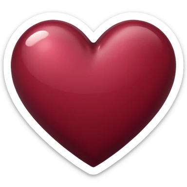 Burgundy heart sticker