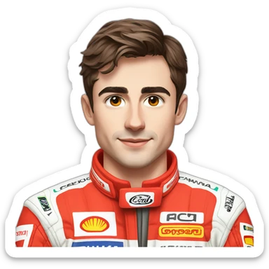 Charles Leclerc formula 1 driver sticker