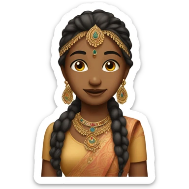 Indian girl with bindi  sticker