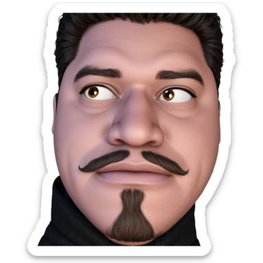 portrait of a man with mustache sticker