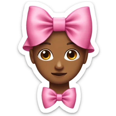 pink bow sticker