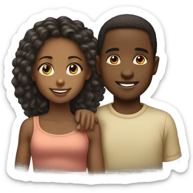 Brother and sister African Americans  sticker