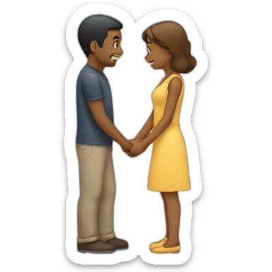 2 personnes qui s’embrassent sticker