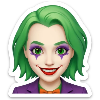 the joker face sticker