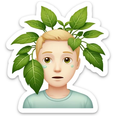 Dehydrated person as a houseplant  sticker