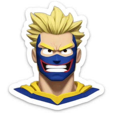 All might my hero academia motivated sticker
