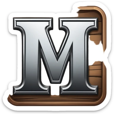 western cowboy style connected BLK letters with metallic silver outline, wild west typography, transparent background, only the black letters visible sticker