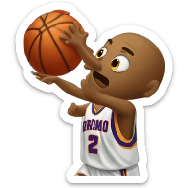 Borracho jugando baloncesto sticker