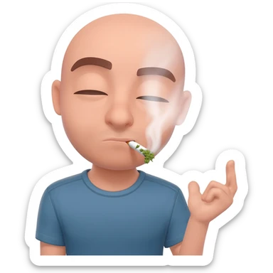 Smoking weed and get real high sticker