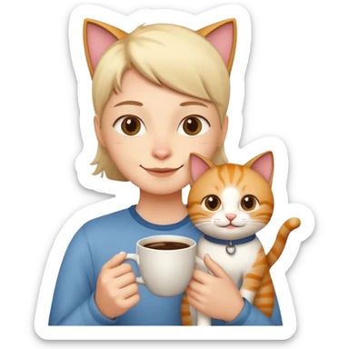Coffee and cats sticker