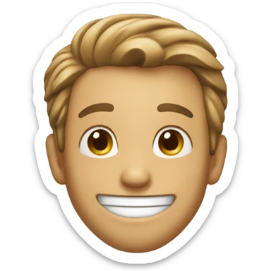 Happy man smiling sticker