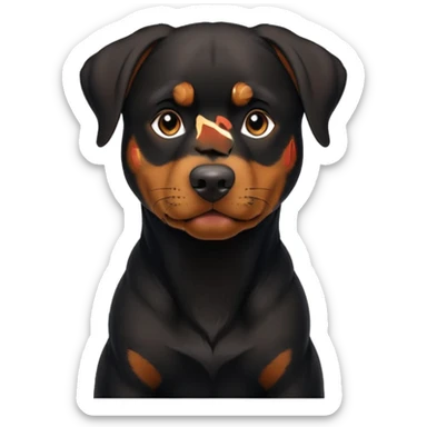 black and tan doberman rottweiler mix sticker