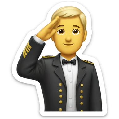 Man saluting  sticker