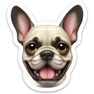 French bulldog male dog smiling  sticker