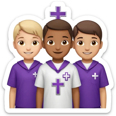Kids with Holy Cross sticker
