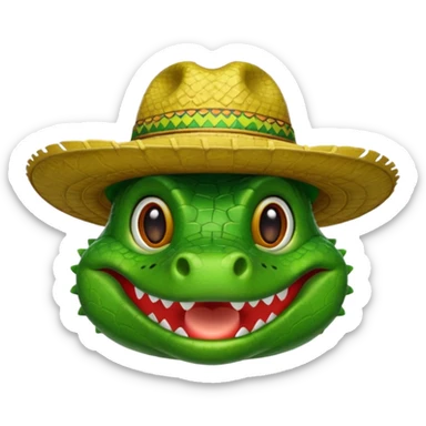 caiman con sombrero sticker