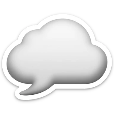 white cloud chat bubble sticker