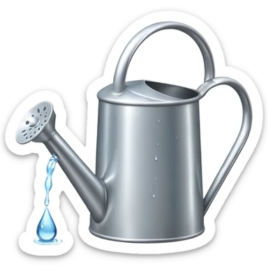 watering can with water coming from it sticker