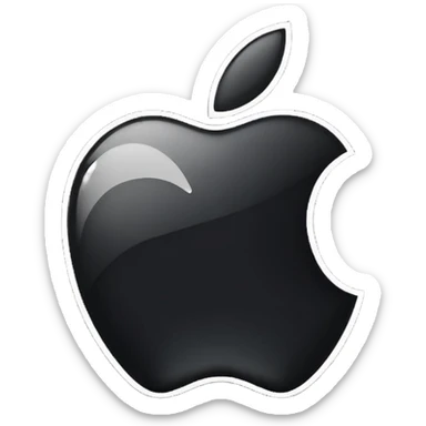 iPhone Apple logo on a black phone screen sticker