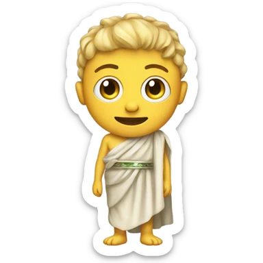 alien in a toga sticker