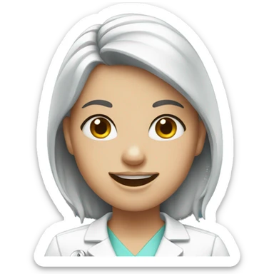 girl dentist sticker