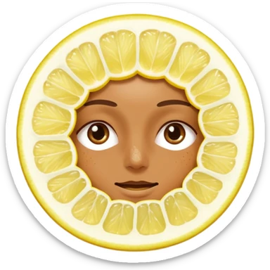 I show speed lemon face sticker