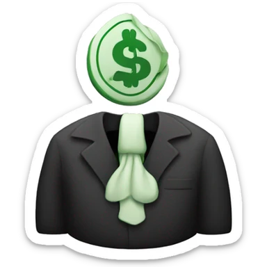 the money tongue emoji but the emoji is black sticker