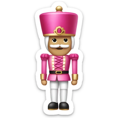Pink nut cracker sticker