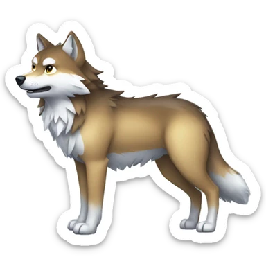 Sparkle-wolf full body sticker